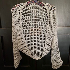 Hand Crochet Shrug Ecru